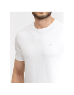 T-shirt smooth logo blanc homme - Calvin Klein