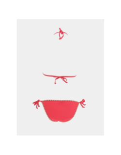 Maillot de bain 2 pièces lea uni rose fille - Lagon Bleu