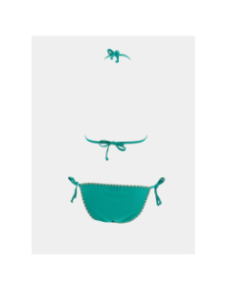 Maillot de bain 2 pièces lea uni vert fille - Lagon Bleu