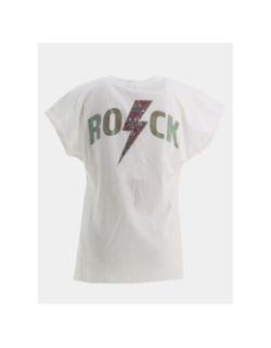 T-shirt lucy life rock blanc fille - Only