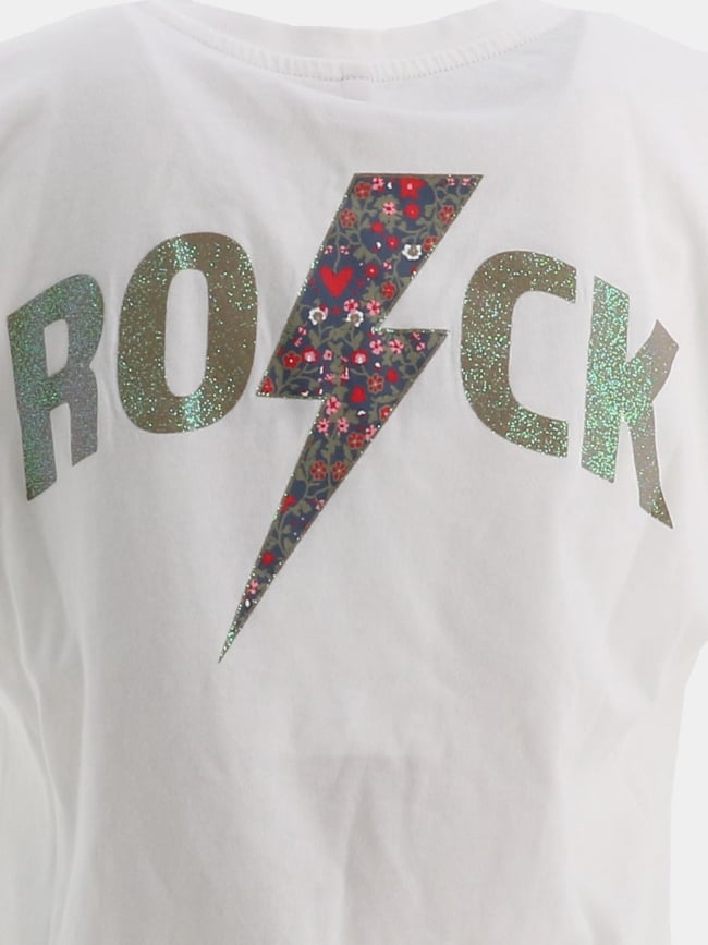 T-shirt lucy life rock blanc fille - Only