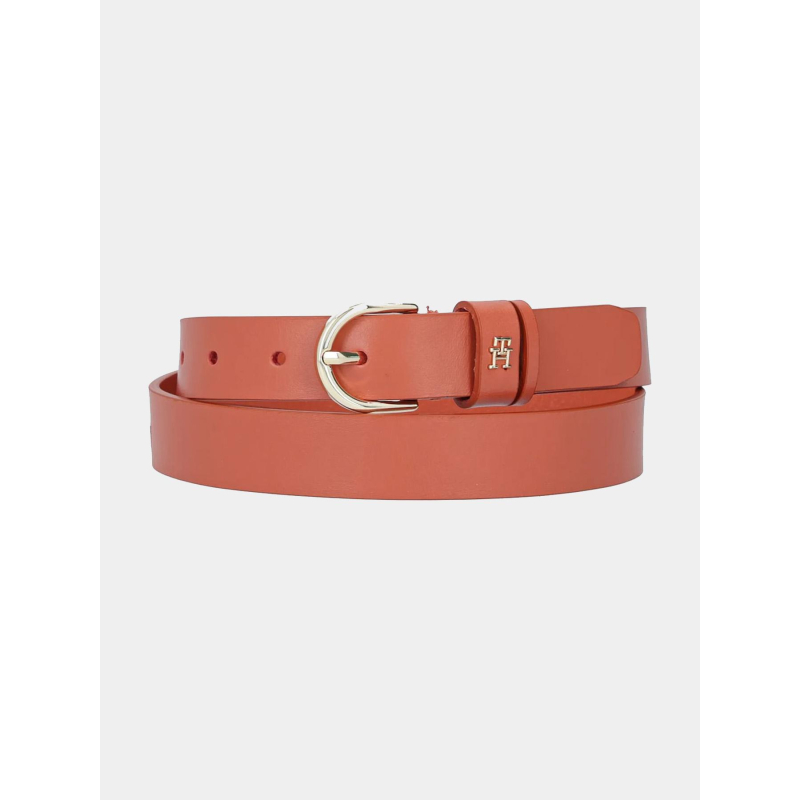 Ceinture en cuir effortless orange femme - Tommy Hilfiger