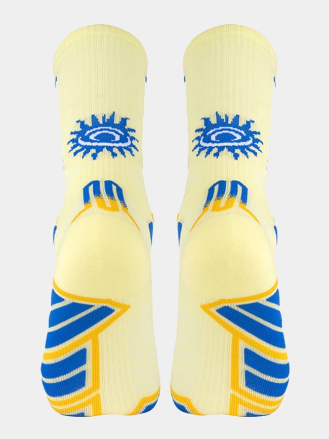 Paire de chaussettes de trail collector pastaga jaune adulte - BV Sport