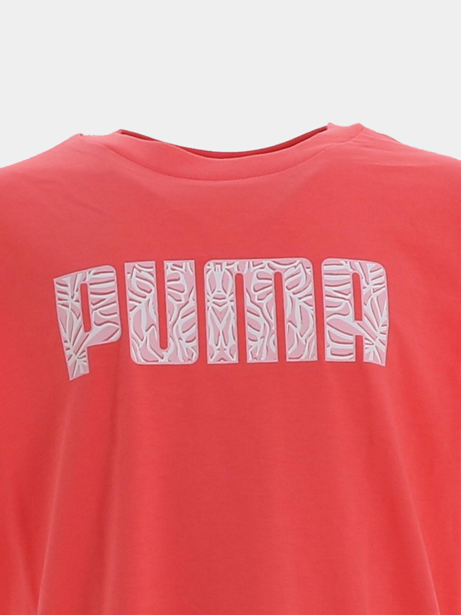 T-shirt back to school graphic rose fille - Puma
