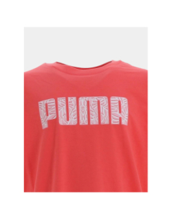 T-shirt back to school graphic rose fille - Puma