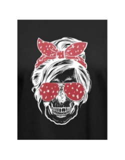 T-shirt stella life skull noir bordeaux femme - Only