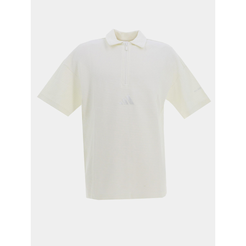 Polo à manches courtes en coton texturé banc homme - Adidas