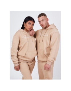 Sweat à capuche logo signature beige adulte - Project X Paris