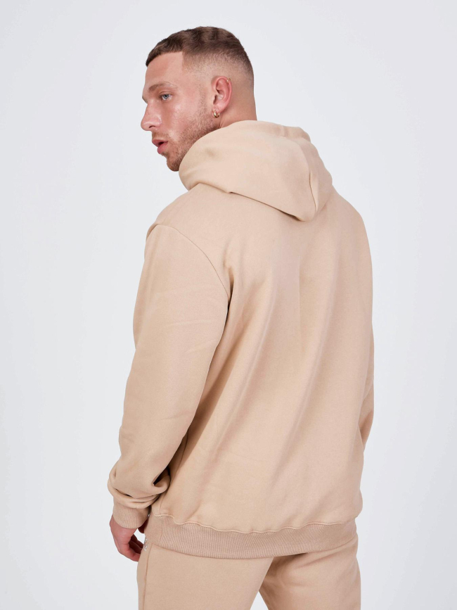 Sweat à capuche logo signature beige adulte - Project X Paris