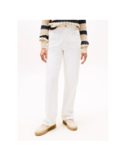 Jean droit relax taille haute blanc femme - Tommy Hilfiger