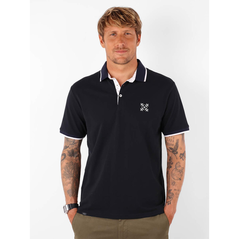 Polo à manches courtes en piqué nachem noir homme - Oxbow