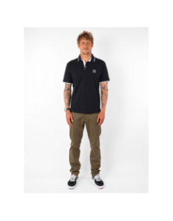Polo à manches courtes en piqué nachem noir homme - Oxbow