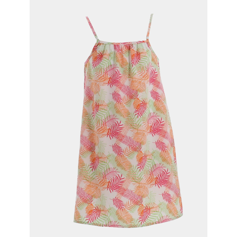 Robe feuillage vinaya blanc rose orange fille - Name It