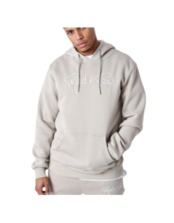 Sweat à capuche logo signature beige adulte - Project X Paris