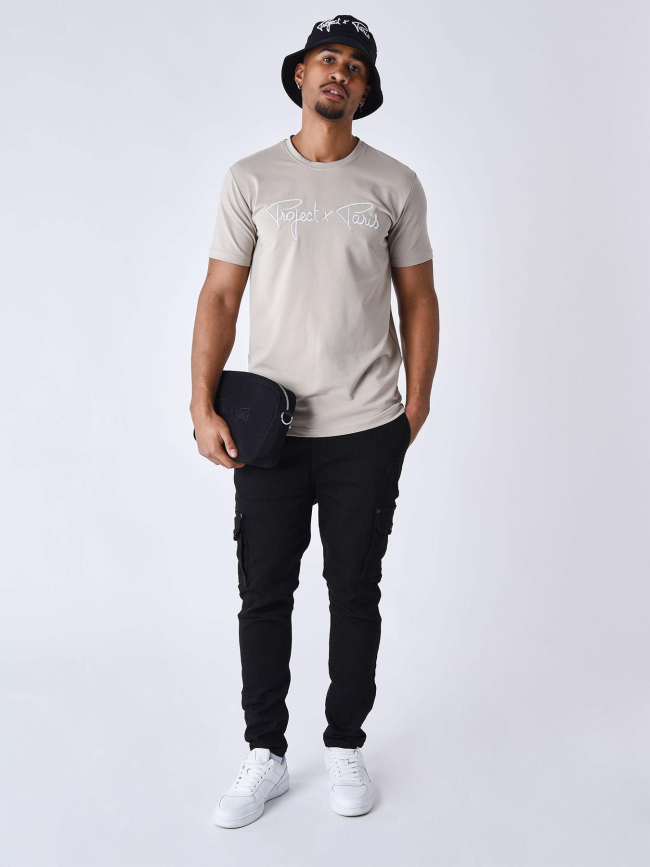 T-shirt à logo signature beige homme - Project X Paris