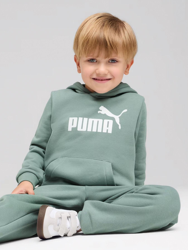 Sweat à capuche essentials no.1 logo vert enfant - Puma