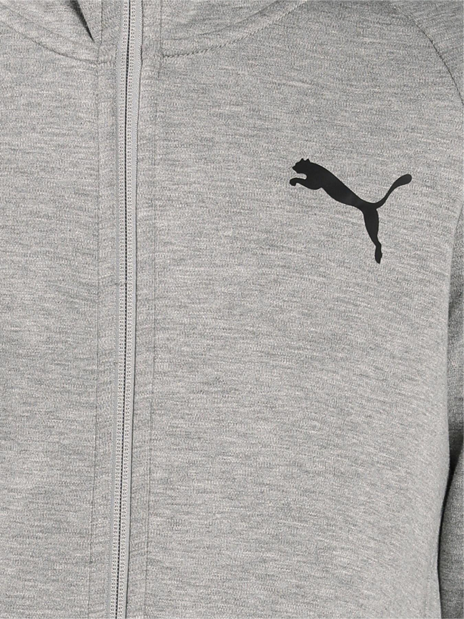 Sweat à capuche zippé evostripe core gris homme - Puma