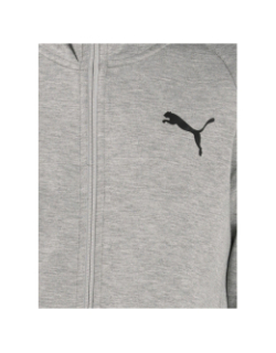 Sweat à capuche zippé evostripe core gris homme - Puma