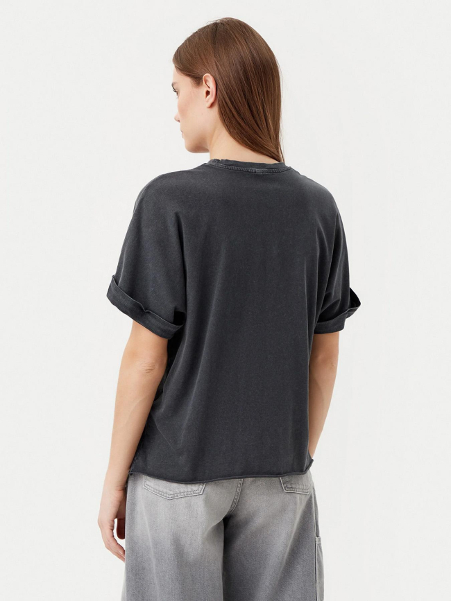 T-shirt lucy coeur léopard gris anthracite femme - Only