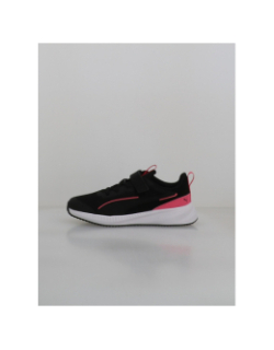 Baskets à scratch flyer lite 3 ps noir rose fille - Puma