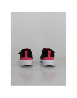 Baskets à scratch flyer lite 3 ps noir rose fille - Puma