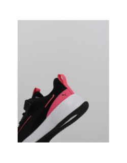 Baskets à scratch flyer lite 3 ps noir rose fille - Puma
