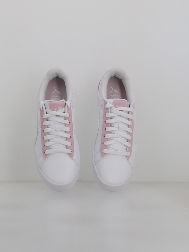 Baskets jada à fleurs blanc rose fille - Puma