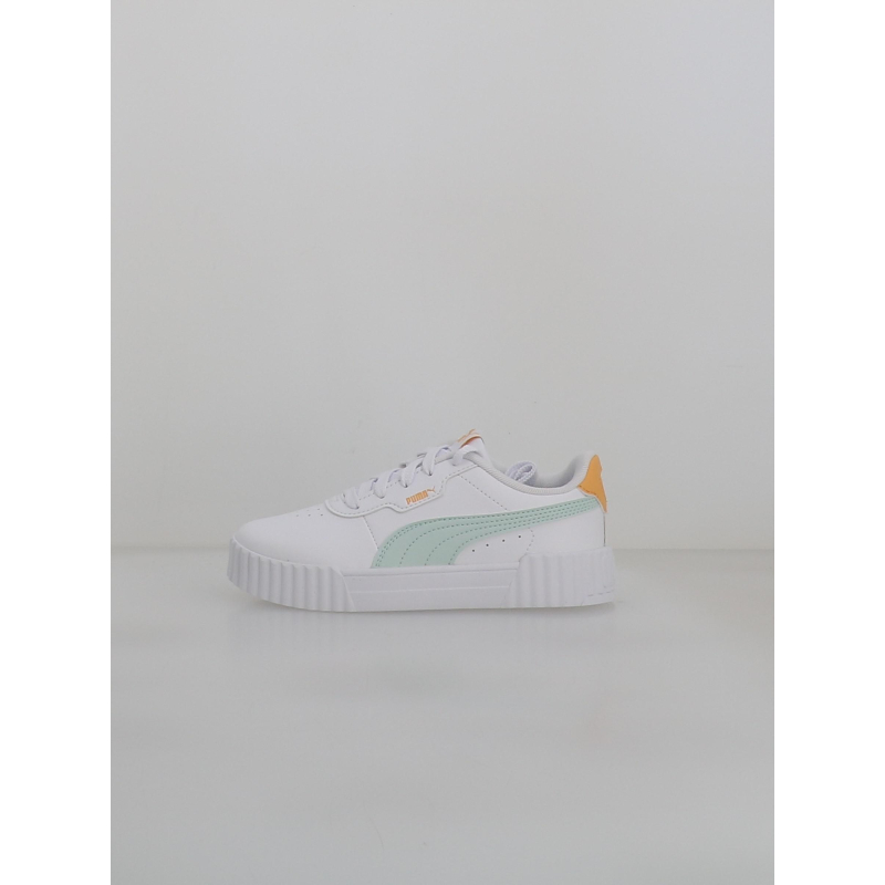 Baskets carina 3.0 ps blanc bleu jaune fille - Puma