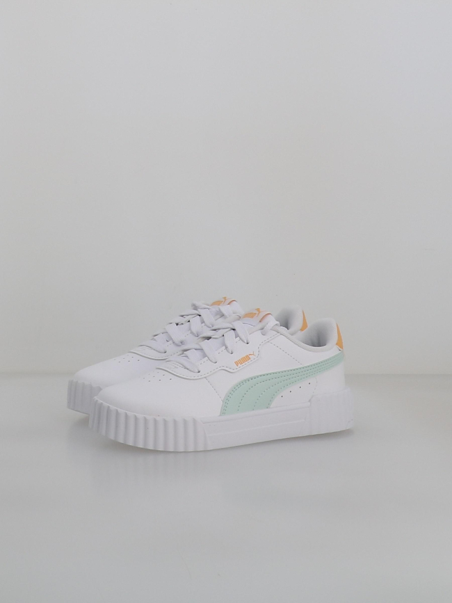 Baskets carina 3.0 ps blanc bleu jaune fille - Puma