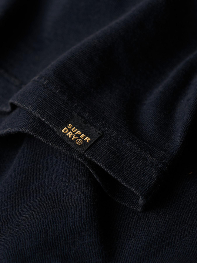 T-shirt flammé manches courtes et col v bleu nuit homme - Superdry