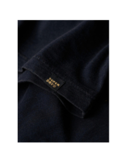 T-shirt flammé manches courtes et col v bleu nuit homme - Superdry