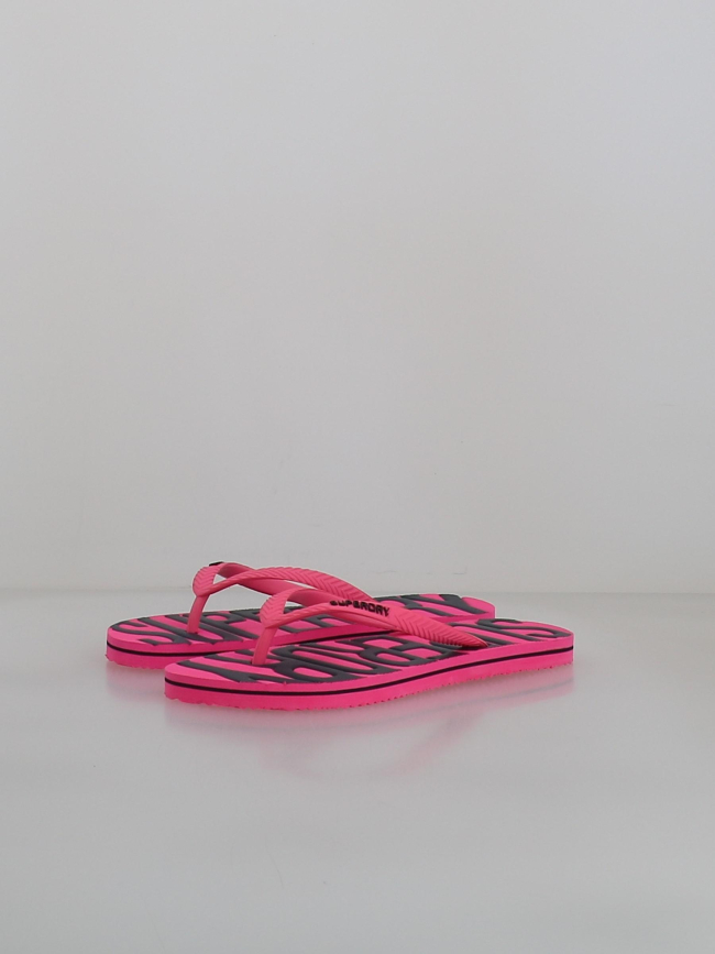 Tongs vintage rose et noir femme - Superdry