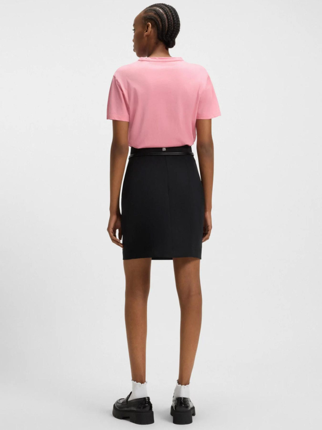 T-shirt logo ruban damacia bright rose femme - Hugo