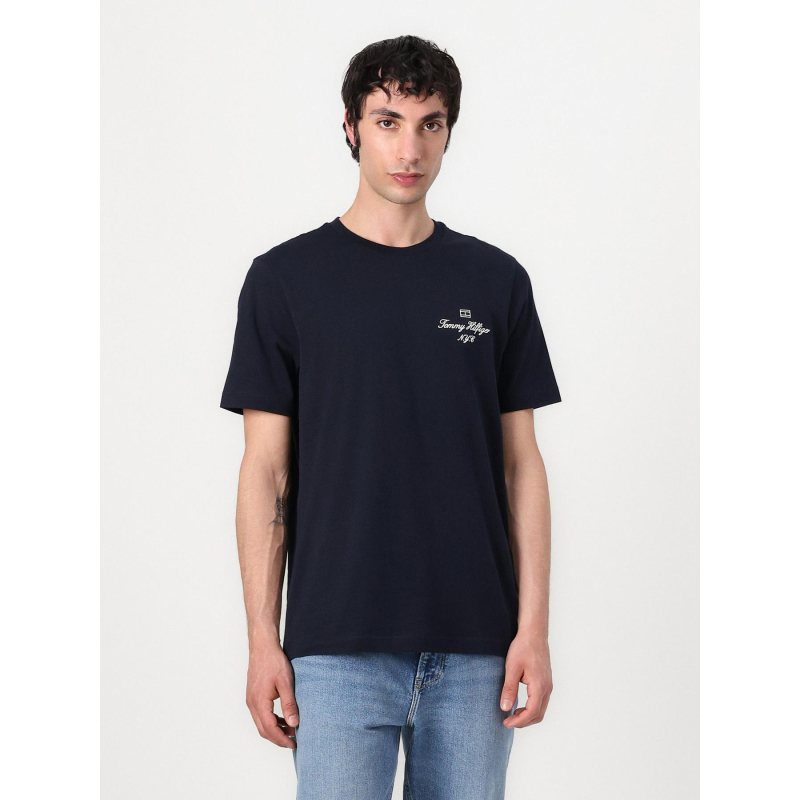 T-shirt outline flag bleu marine homme - Tommy Hilfiger