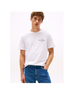 T-shirt outline flag blanc homme - Tommy Hilfiger
