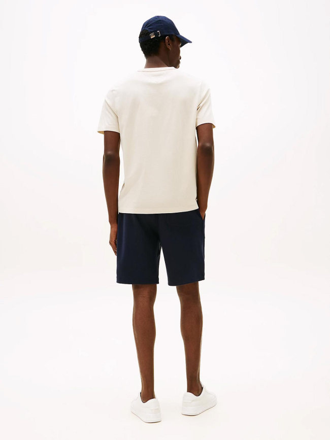 T-shirt regular petit logo beige homme - Tommy Hilfiger