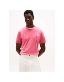 T-shirt regular petit logo vintage rose homme - Tommy Hilfiger