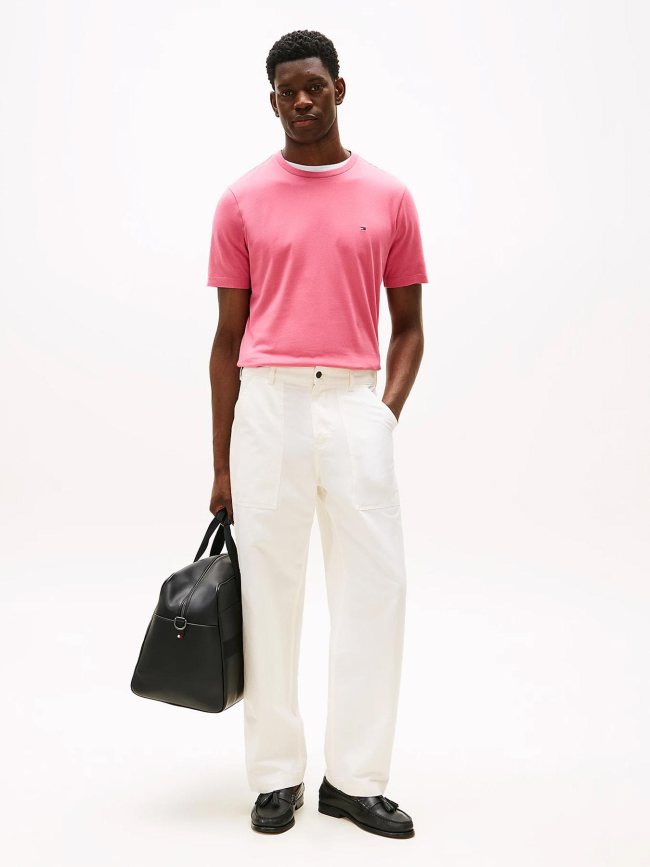 T-shirt regular petit logo vintage rose homme - Tommy Hilfiger