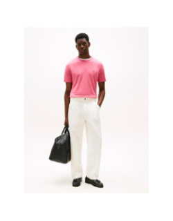 T-shirt regular petit logo vintage rose homme - Tommy Hilfiger