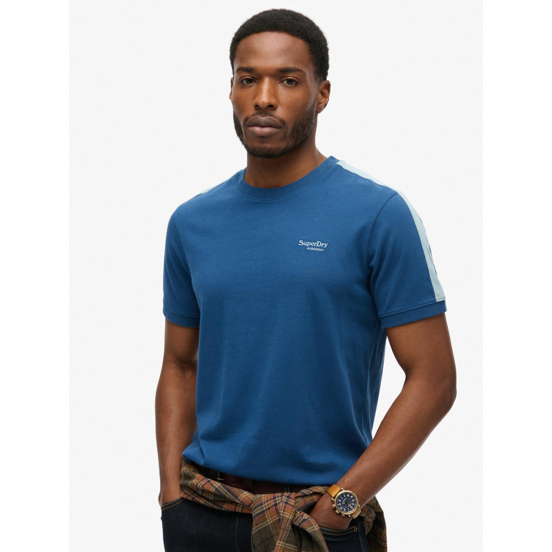 T-shirt à logo rétro essential bleu marine homme - Superdry