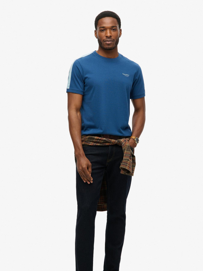 T-shirt à logo rétro essential bleu marine homme - Superdry