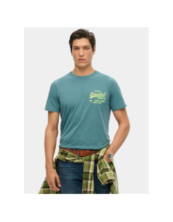 T-shirt à manches courtes neon vintage bleu homme - Superdry