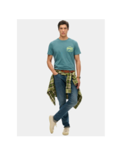 T-shirt à manches courtes neon vintage bleu homme - Superdry