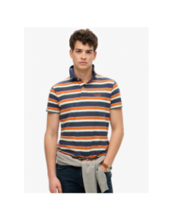 Polo rayé léger en jersey multicolore homme - Superdry