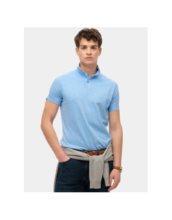 Polo à manches courtes en jersey bleu homme - Superdry