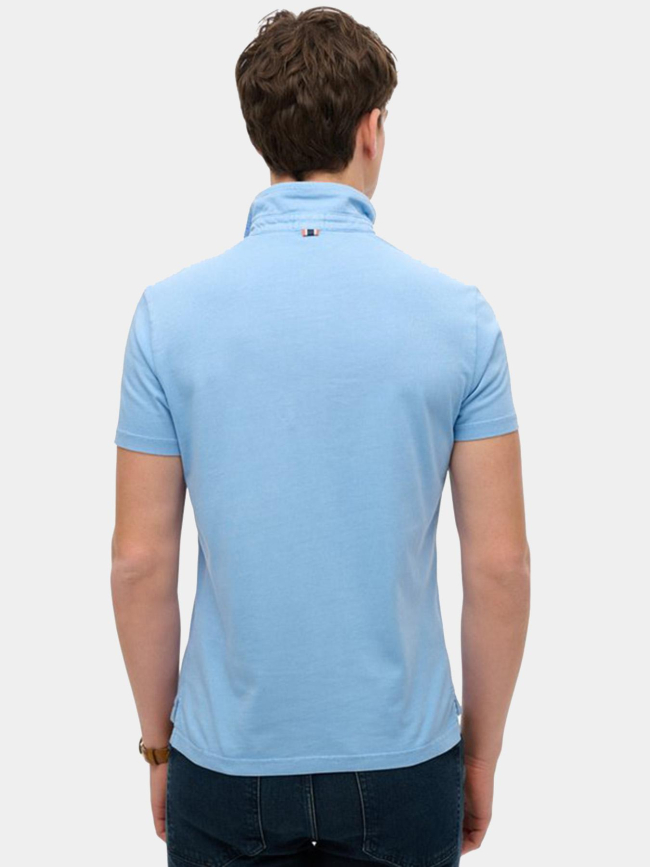 Polo à manches courtes en jersey bleu homme - Superdry