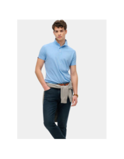 Polo à manches courtes en jersey bleu homme - Superdry