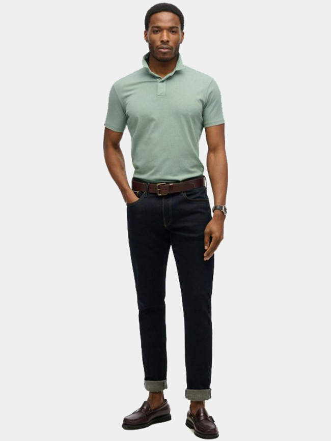 Polo à manches courtes en jersey essential vert homme - Superdry