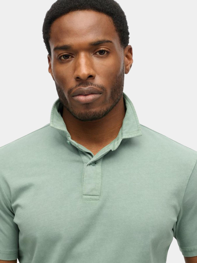 Polo à manches courtes en jersey essential vert homme - Superdry