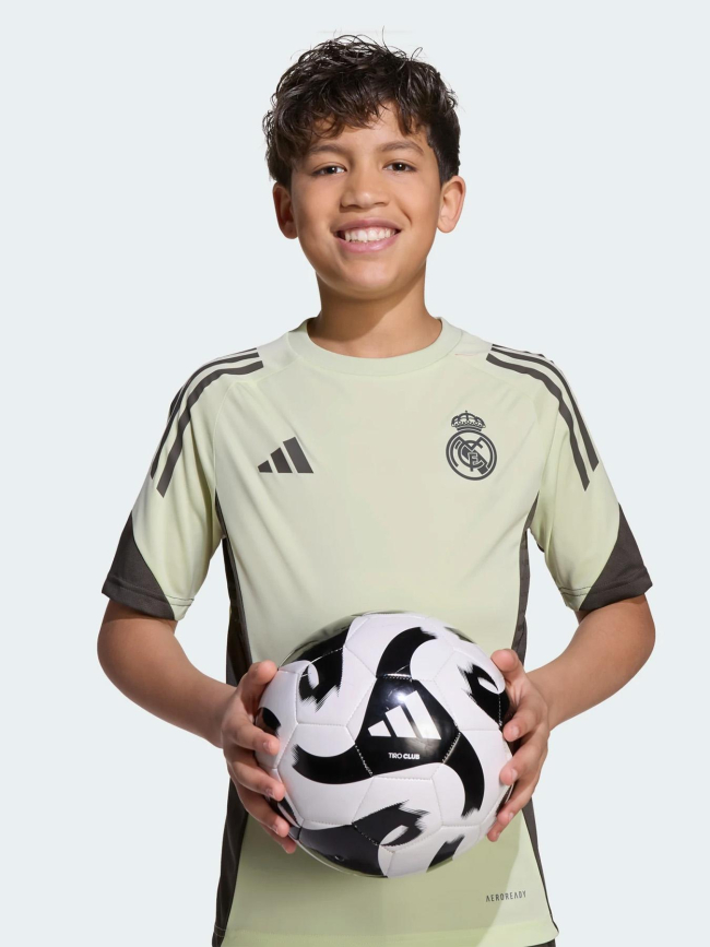 Maillot d'entrainement de football real madrid 25/26 vert enfant - Adidas